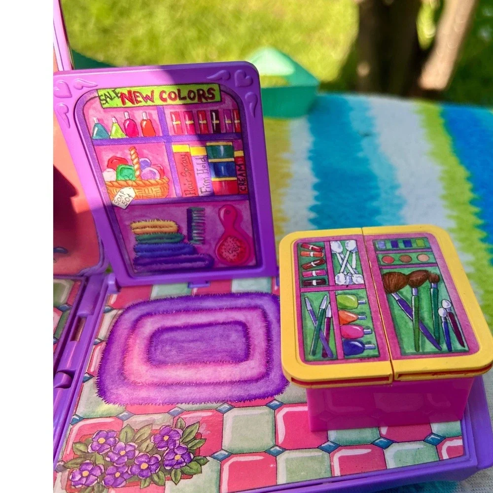 Backpack Club Stylin Salon Galoob toys 1997 vintage Kids Playset only‎
